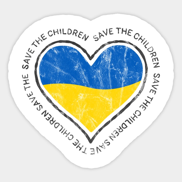 Ukraine. Save the children. Peace Sticker by Hub Design